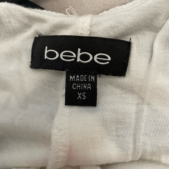 Bebe hi low Red Black & White Stripes dress size XS - Picture 7 of 7